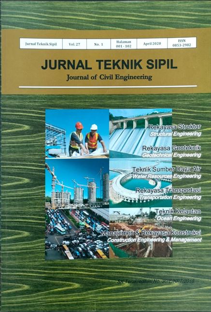 Jurnal Teknik Sipil : Jurnal Teoritis dan Terapan Bidang Rekayasa Sipil Vol. 27 no.1