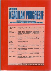 Jurnal Keadilan Progresif, Vol. 3 No. 1, Maret 2012