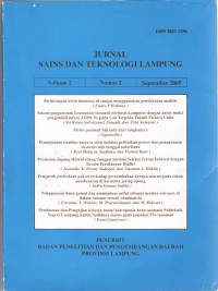 Jurnal, Sains dan Teknologi Lampung, Vol. 2 No. 2 September 2005