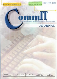 CommIT (Communication and Information Technology) Journal, Vol. 4 No.2, Oktober 2010