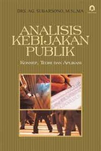 Analisis kebijakan publik : konsep, teori, dan aplikasinya