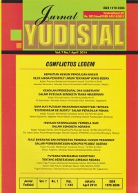 Jurnal YUDISIAL - Volume 7 No.1, April 2014