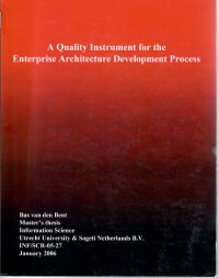 A Quality Instrument for the Enterprise Architecture Development Process, January 2006