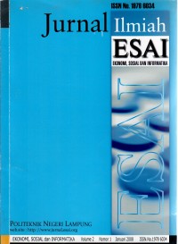 Jurnal Ilmiah ESAI : Ekonomi, Sosial dan Informatika, Volume 2 Nomor 1, Januari 2008