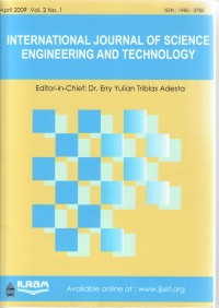 International Journal of Science Engineering and Technology, Vol. 2 No. 1, April 2009