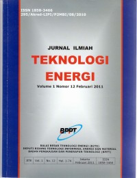 Image of Jurnal Ilmiah Teknologi Energi, Volume 1 Nomor 12, Februari 2011
