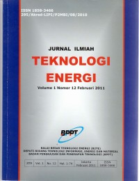 Jurnal Ilmiah Teknologi Energi, Volume 1 Nomor 12, Februari 2011