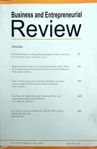 Business and Entrepreneurial Review, Volume 14, Number 2, April 2015