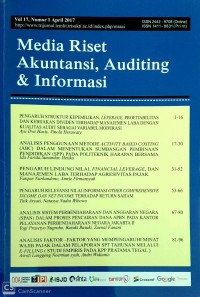 Media Riset Akuntansi, Auditing & Informasi, Vol 17, Nomor 1 April 2017