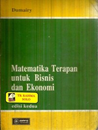 Matematika Terapan untuk Bisnis dan Ekonomi