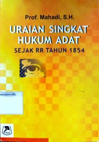 Uraian Singkat Hukum Adat