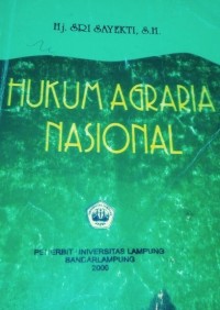 Hukum Agraria Nasional