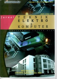 Jurnal Teknik Elektro & Komputer, Volume 1 Nomor 2, Oktober 2013