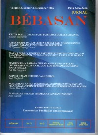 Jurnal BEBASAN, Volume 3 Nomor 2, Desember 2016