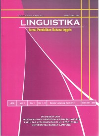 LINGUISTIKA, Jurnal Pendidikan Bahasa Inggris, Volume 3 Nomor 1, April 2012