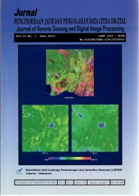 Jurnal Penginderaan Jauh dan Pengolahan Data Citra Digital (Journal of Remote Sensing and Digital Image Processing), Vol. 13 No. 1, Juni 2016