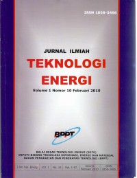 Jurnal Ilmiah Teknologi Energi, Volume 1 Nomor 10, Februari 2010