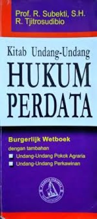 Kitab Undang - Undang Hukum Perdata