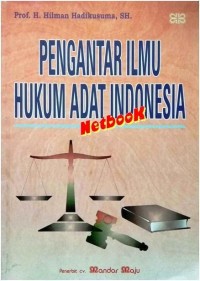 Pengantar Ilmu Hukum Adat Indonesia