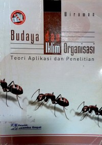 Budaya dan Iklim Organisasi;Teori Aplikasi dan Penelitian