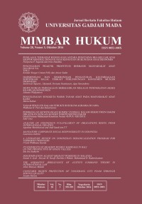 Mimbar Hukum - Vol. 28 No.3, Oktober 2016