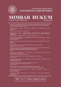 Mimbar Hukum - Vol. 28 No.3, Oktober 2016