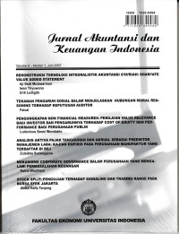 (FEB) JAKI, Jurnal Akuntansi dan Keuangan Indonesia, Volume 4 - Nomor 2, Desember 2007