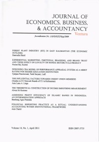 (FEB) Journal of Economics, Business, & Accountancy Ventura, Vol. 14 No. 1, April 2011