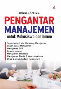 Image of Pengantar Manajemen Untuk Mahasiswa Dan Umum