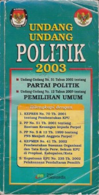 Undang - Undang Politik 2003