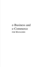 e-Business and e-Commerce For Managers