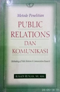 Metode Penelitian : Public Relations dan Komunikasi