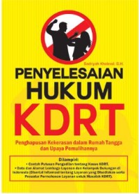 Penyelesaian Hukum KDRT