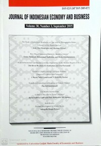 Journal Of Indonesian Economy And Business, Volume 30, Number 3, September 2015